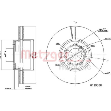 Metzger | Bremsscheibe | 6110380