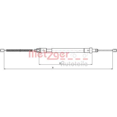 Metzger | Seilzug, Feststellbremse | 10.4576