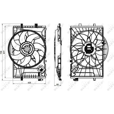 NRF | Lüfter, Motorkühlung | 47846