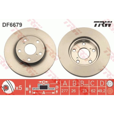 TRW | Bremsscheibe | DF6679