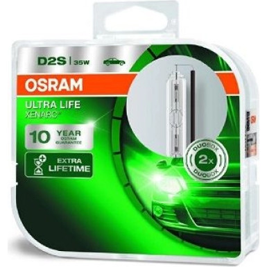 Osram | Glühlampe, Fernscheinwerfer | XENARC® Ultra Life D2S Duo Box | 66240ULT-HCB