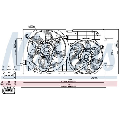 Nissens | Lüfter, Motorkühlung | 85250
