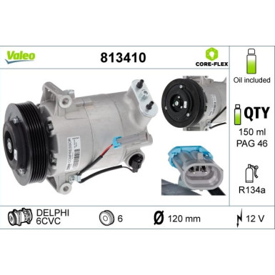 Valeo | Kompressor, Klimaanlage | 813410