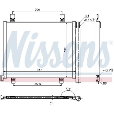 Nissens | Kondensator, Klimaanlage | 940254