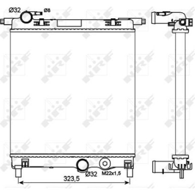 NRF | Kühler, Motorkühlung | 53102