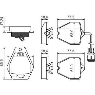 BOSCH | Bremsbelagsatz, Scheibenbremse | 0 986 494 436