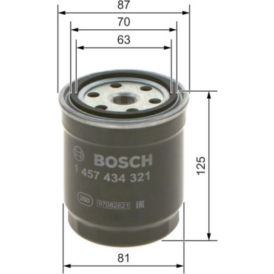 BOSCH | Kraftstofffilter | 1 457 434 321