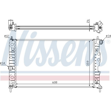 Nissens | Kühler, Motorkühlung | 68002A