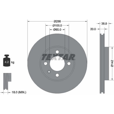 Textar | Bremsscheibe | 92036803