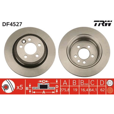 TRW | Bremsscheibe | DF4527