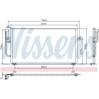 Nissens | Kondensator, Klimaanlage | 94306