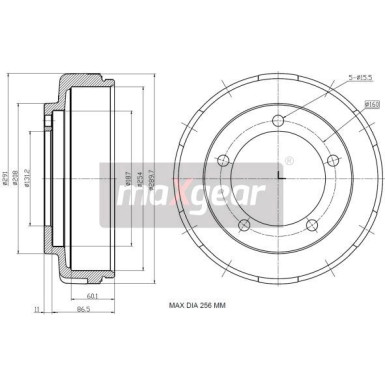 Maxgear | Bremstrommel | 19-2305