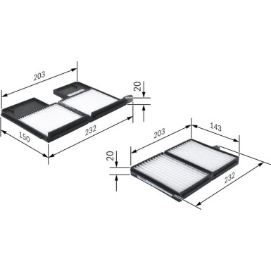 BOSCH 1 987 432 159 Innenraumfilter