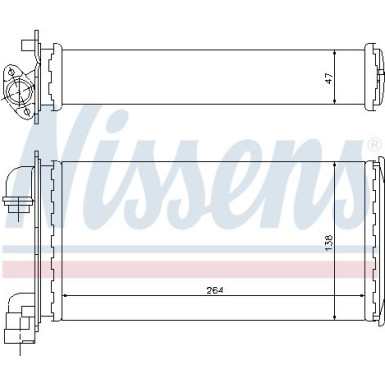 Nissens | Wärmetauscher, Innenraumheizung | 70501