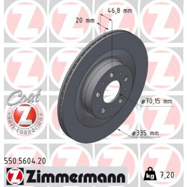 Zimmermann | Bremsscheibe | 550.5604.20