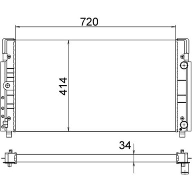 Mahle | Kühler, Motorkühlung | CR 1533 000S