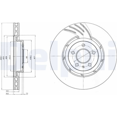 Delphi | Bremsscheibe | BG9052