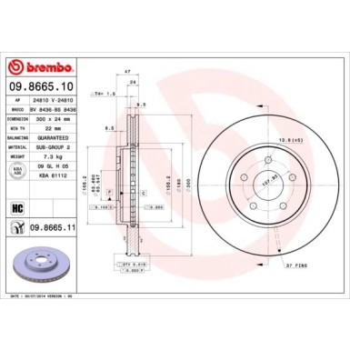 Brembo | Bremsscheibe | 09.8665.11