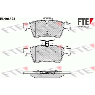 FTE | Bremsbelagsatz, Scheibenbremse | 9010548