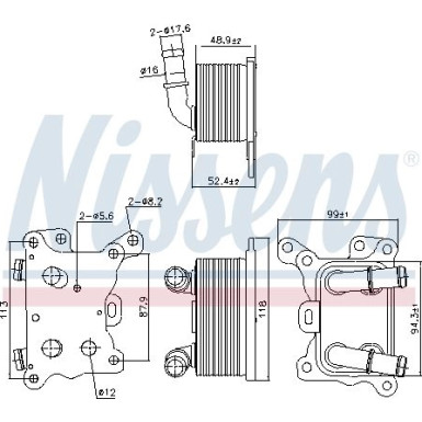 Nissens | Ölkühler, Motoröl | 91193