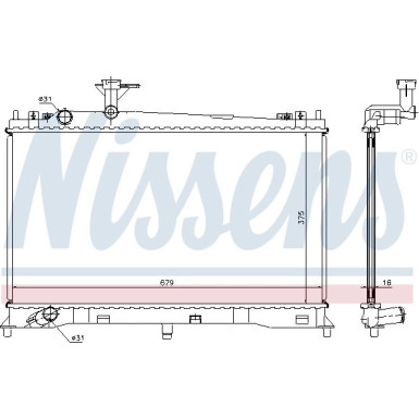 Nissens | Kühler, Motorkühlung | 62462A