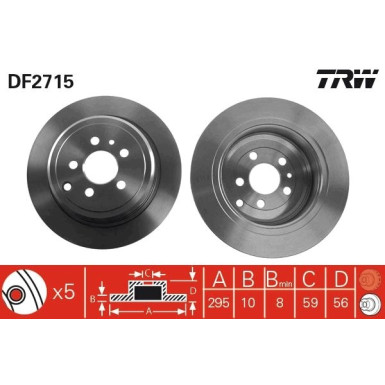 TRW | Bremsscheibe | DF2715