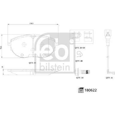 FEBI BILSTEIN 180622 Bremsbeläge