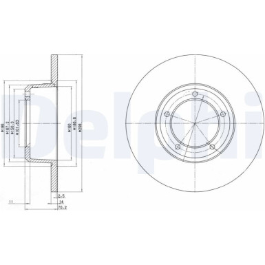 Delphi | Bremsscheibe | BG2297