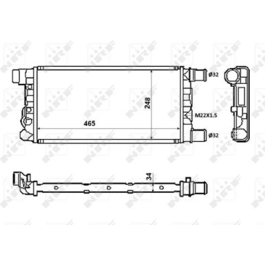 NRF | Kühler, Motorkühlung | 58845