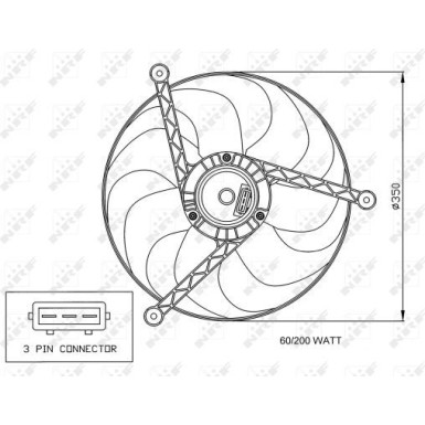 NRF | Lüfter, Motorkühlung | 47057