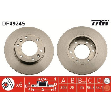 TRW | Bremsscheibe | DF4924S