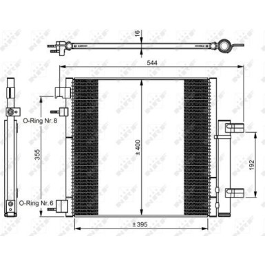 NRF | Kondensator, Klimaanlage | 350048