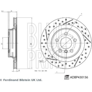 Blue Print | Bremsscheibe | ADBP430156