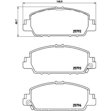 Brembo | Bremsbelagsatz, Scheibenbremse | P 28 077