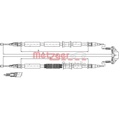 Metzger | Seilzug, Feststellbremse | 11.5862