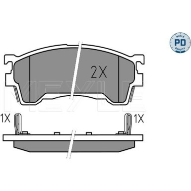 Meyle | Bremsbelagsatz, Scheibenbremse | 025 217 5416/PD