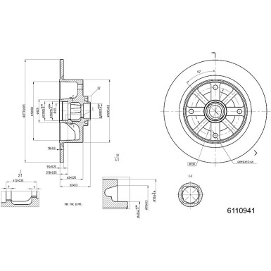 Metzger | Bremsscheibe | 6110941