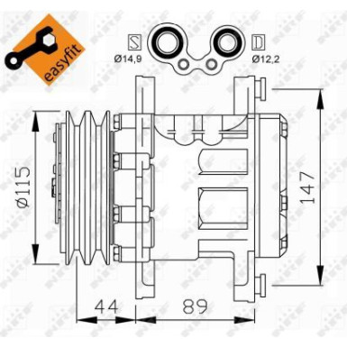 NRF | Kompressor, Klimaanlage | 32207