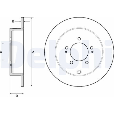 Delphi | Bremsscheibe | BG4161C