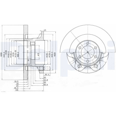 Delphi | Bremsscheibe | BG9722