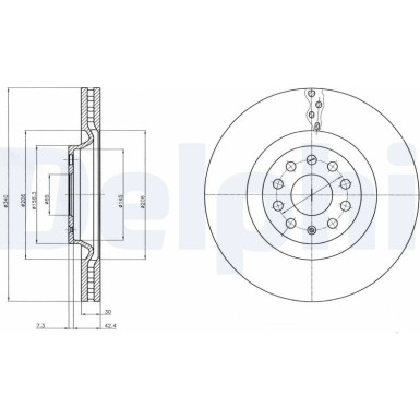 Delphi | Bremsscheibe | BG9109C