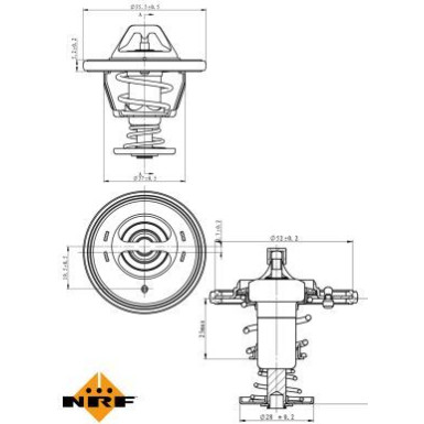 NRF | Thermostat, Kühlmittel | 725118