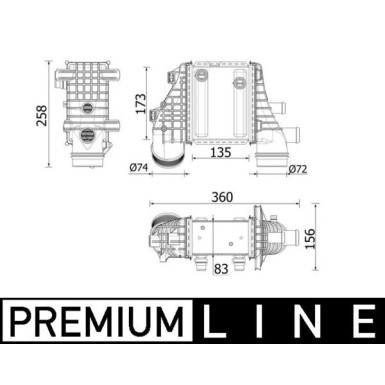 Mahle | Ladeluftkühler | CI 553 000P