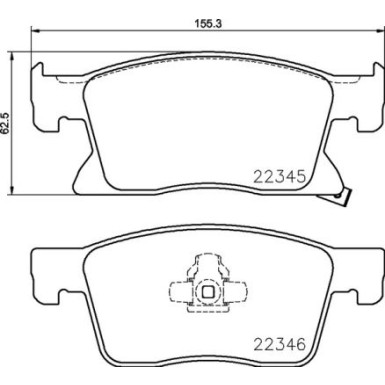 Brembo | Bremsbelagsatz, Scheibenbremse | P 59 091