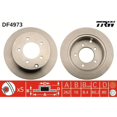 TRW | Bremsscheibe | DF4973