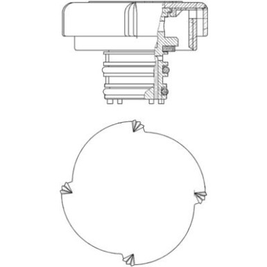 Mahle | Verschlussdeckel, Kühlmittelbehälter | CRB 22 000P