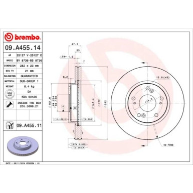 Brembo | Bremsscheibe | 09.A455.11