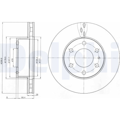 Delphi | Bremsscheibe | BG4100