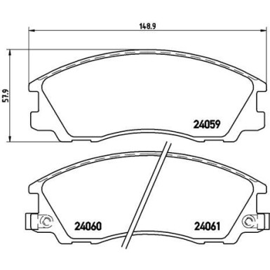 Brembo | Bremsbelagsatz, Scheibenbremse | P 30 017