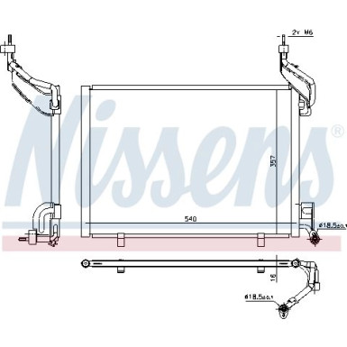 Nissens | Kondensator, Klimaanlage | 940540